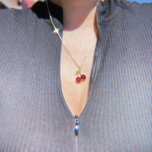 Load image into Gallery viewer, Ruby Cherry 18k Gold Necklace
