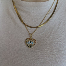 Load image into Gallery viewer, Heart Guardian Evil Eye Necklace
