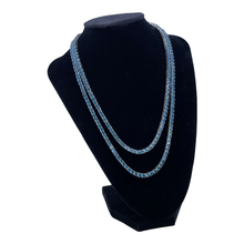 Load image into Gallery viewer, ICED OUT Blue 4mm tennis necklace
